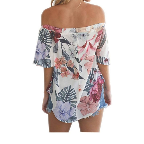 ADELAIDE Off Shoulder Floral Blouse - Picture 2 of 5